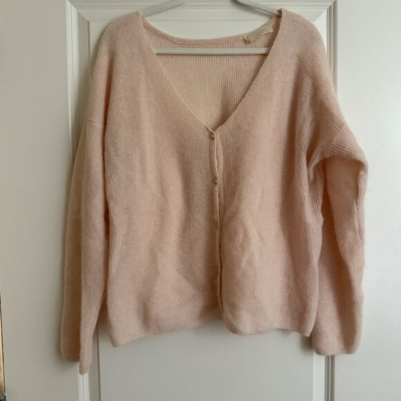 NWOT Sezane Barry Cardigan in Rosy Beige - Picture 3 of 6